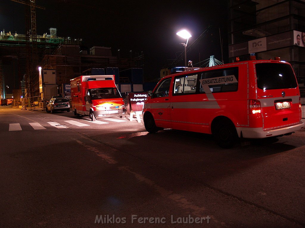 Feuer Baustelle 3ten Kranhauses Koeln Rheinauhafen P501.JPG